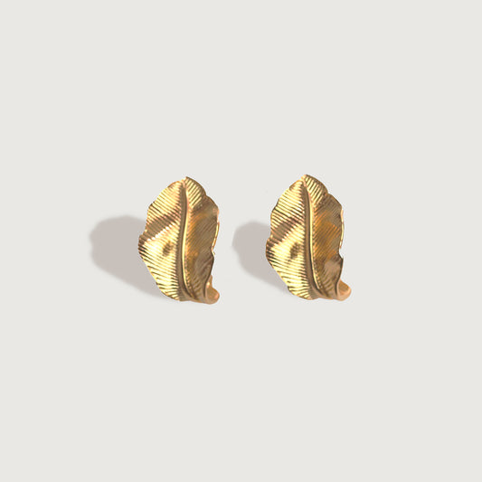 Golden Leaf Statement Earring