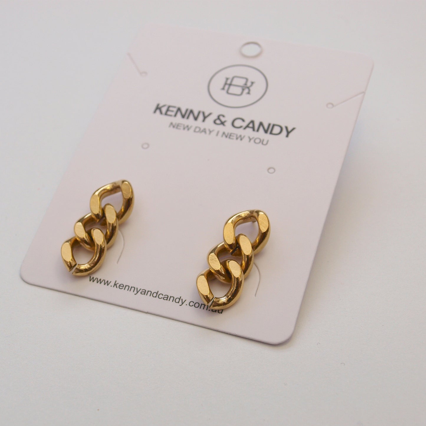 Gold Chain Link Earrings