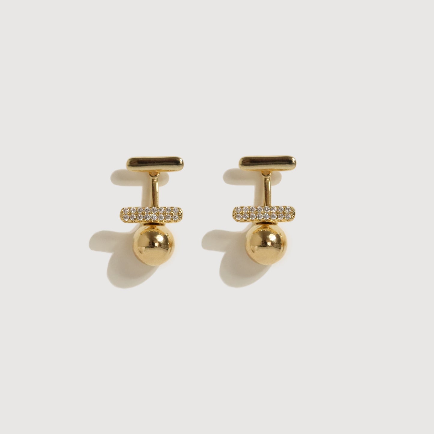 Stud Earring With Drop Removable Details