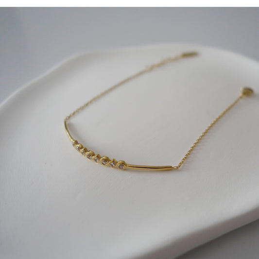 Gold Crystal Chain Bracelet