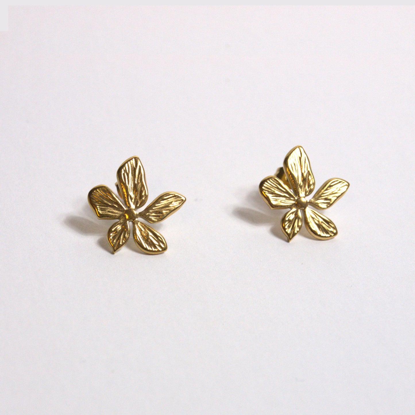 Gold Flower Stud Earrings