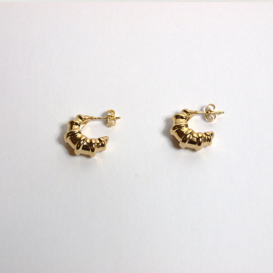 Gold Croissant Earrings