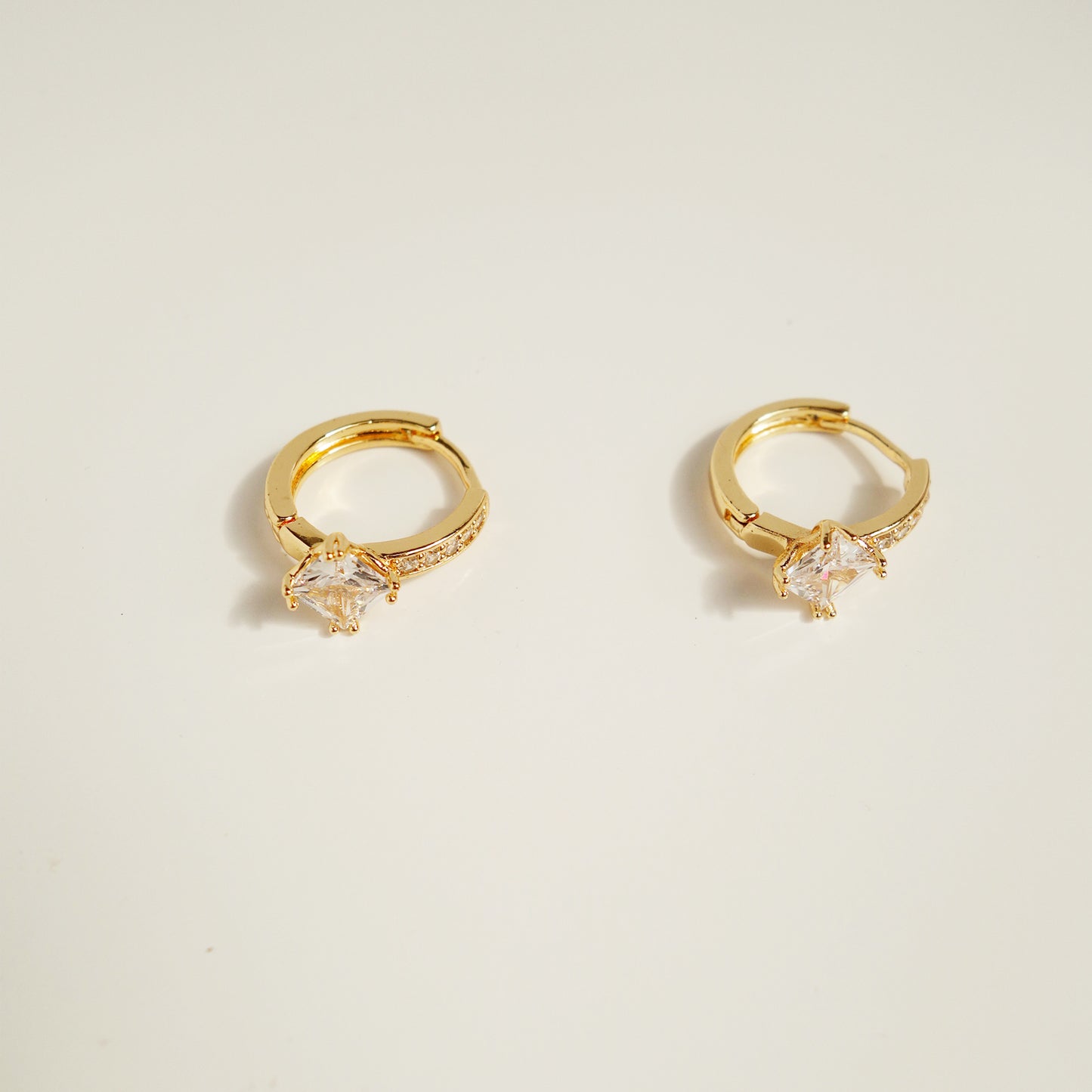 Crystal Small Drop Hoop Earrings