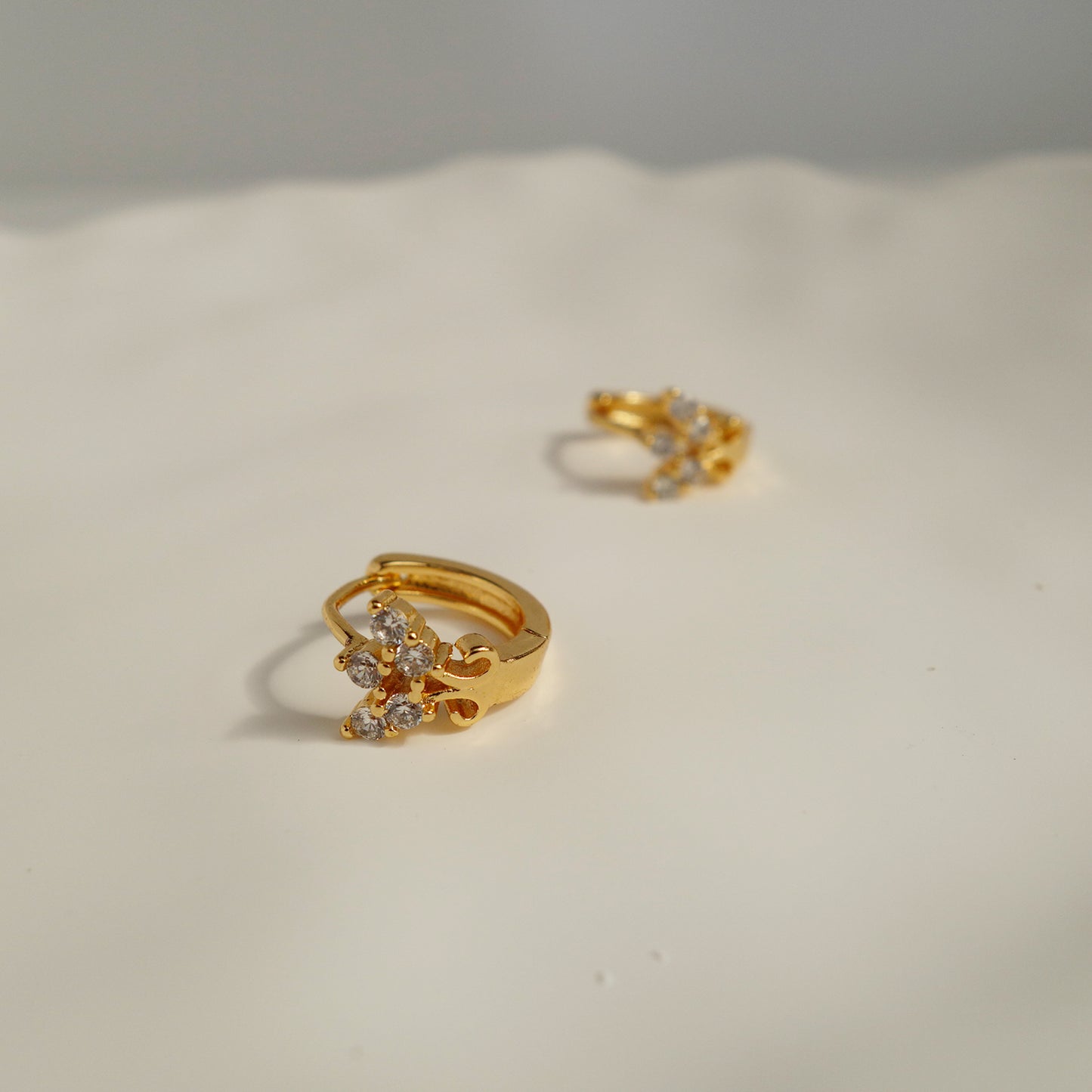 Crown Gold Hoop Earrings